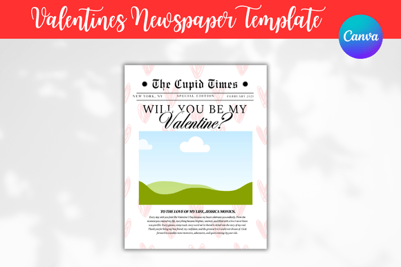 Download Valentines Newspaper Canva Templates - Newspaper canva Collection
