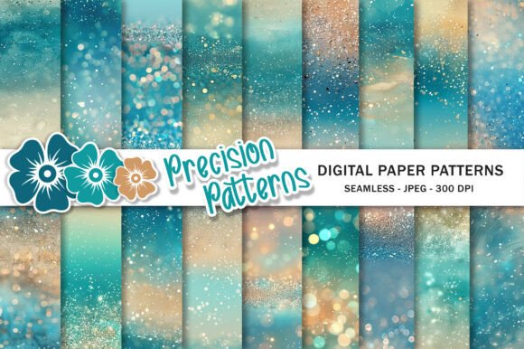 Download Aqua Beige Glitter Gradient Backgrounds - Premium Resources