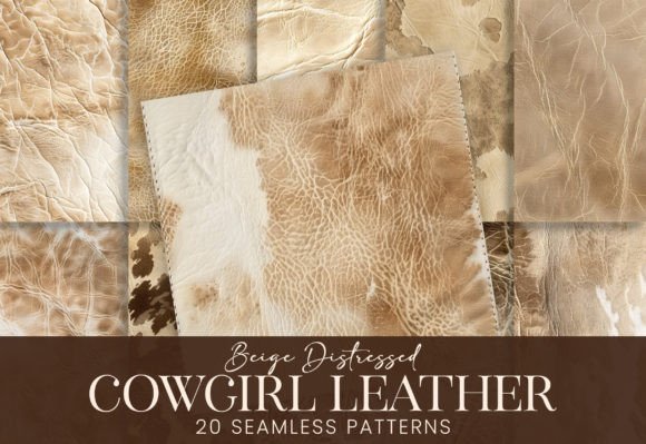 Download Beige Cowgirl Leather Vintage Distressed - Premium Bundle