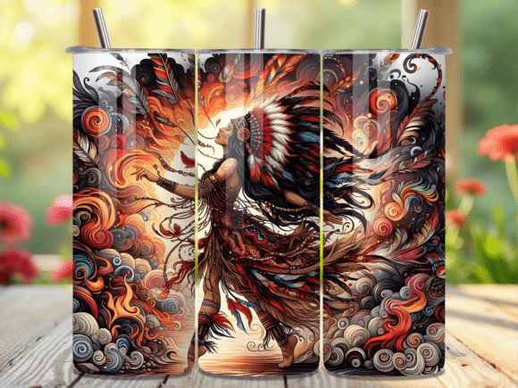 Download Native Woman Spirit Feather Tumbler Wrap - Woman spirit Collection
